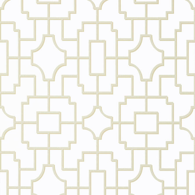 Thibaut Wallpaper Fretwork Beige T20870 Wallpaper Wallpaper UNITED STATES - </p><p>Repeat: V: 18 27 - My Fabric Connection -