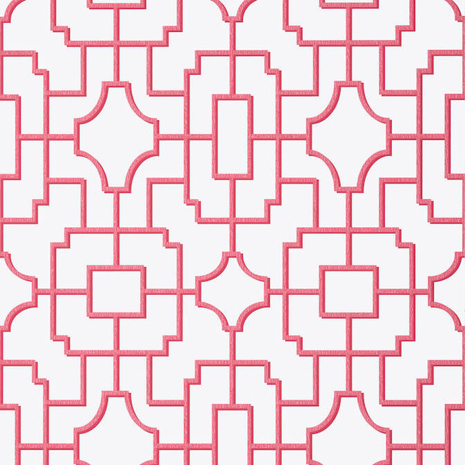 Thibaut Wallpaper Fretwork Pink T20872 Wallpaper Wallpaper UNITED STATES - </p><p>Repeat: V: 18 27 - My Fabric Connection -
