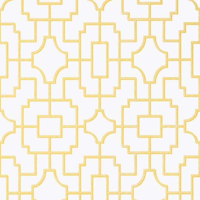 Thibaut Wallpaper Fretwork Yellow T20873 Wallpaper Wallpaper UNITED STATES - </p><p>Repeat: V: 18 27 - My Fabric Connection -