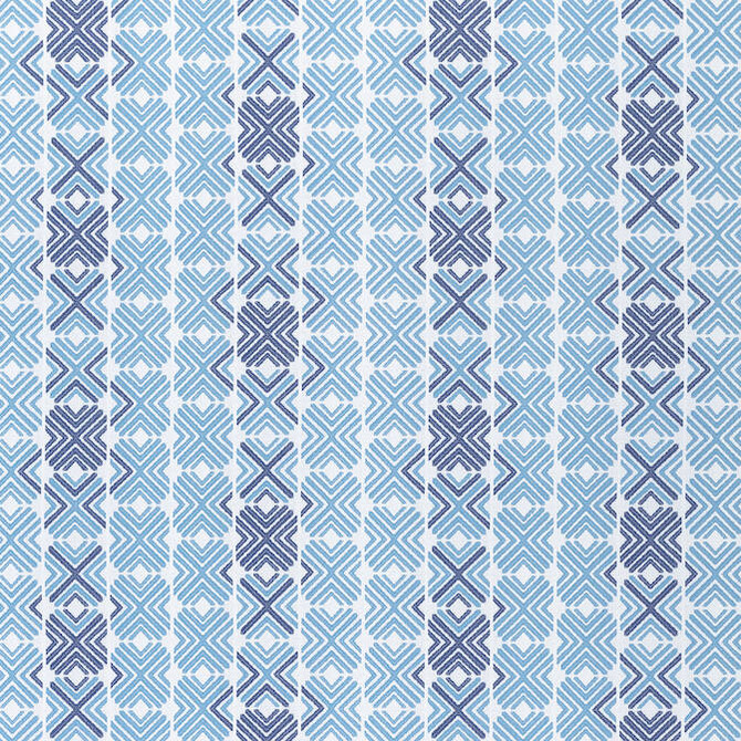 Thibaut Fabric Jinx Sky and Royal Blue W74677 Fabric 77% Poly (UV), 23% PCR Poly (UV) UNITED STATES 25000 </p><p>Repeat: V: 14.5 54 - My Fabric Connection -