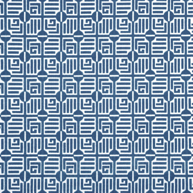 Thibaut Fabric Labyrinth Velvet Navy W713641 Fabric 100% Cotton INDIA 30000 </p><p>Repeat: V: - 54 - My Fabric Connection -