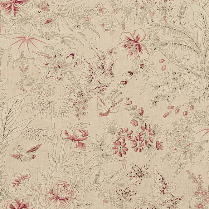 Thibaut Fabric Rosalind Beige F913601 Fabric 100% Linen SCOTLAND 12000 </p><p>Repeat: V: 26.5 54 - My Fabric Connection -