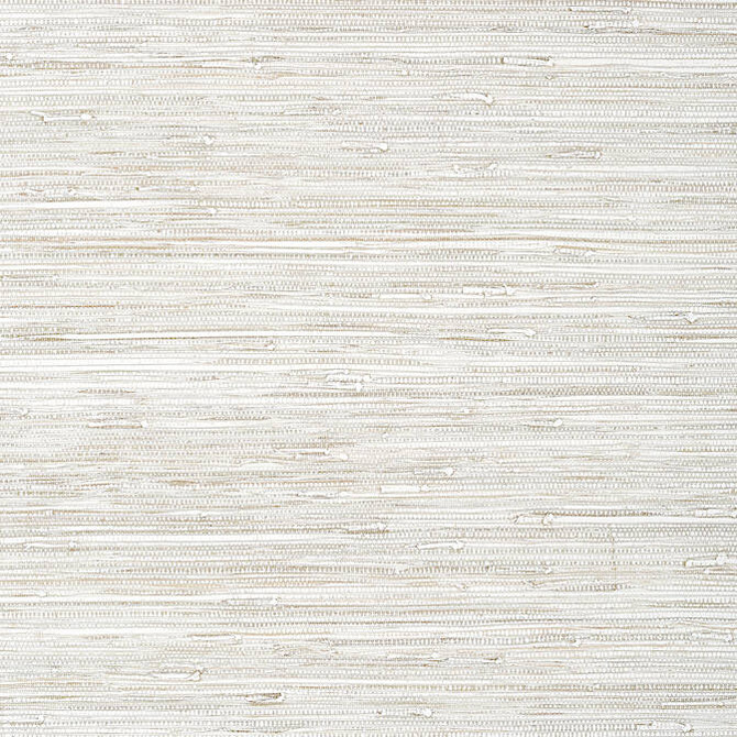 Thibaut Wallpaper Sutton White T24055 Wallpaper Grasscloth Printed KOREA - </p><p>Repeat: V: - 36 - My Fabric Connection -