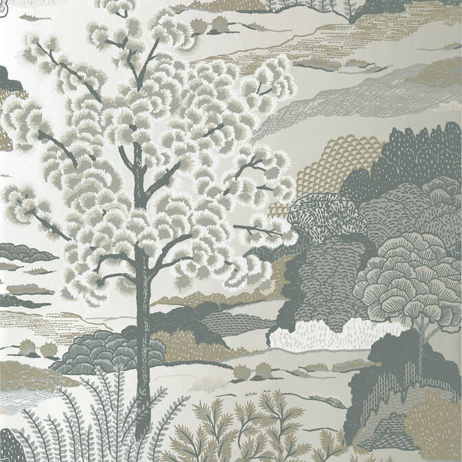 Thibaut Wallpaper Daintree Pearl T85045 Wallpaper Wallpaper U.S.A. - </p><p>Repeat: V: 36 27 - My Fabric Connection -