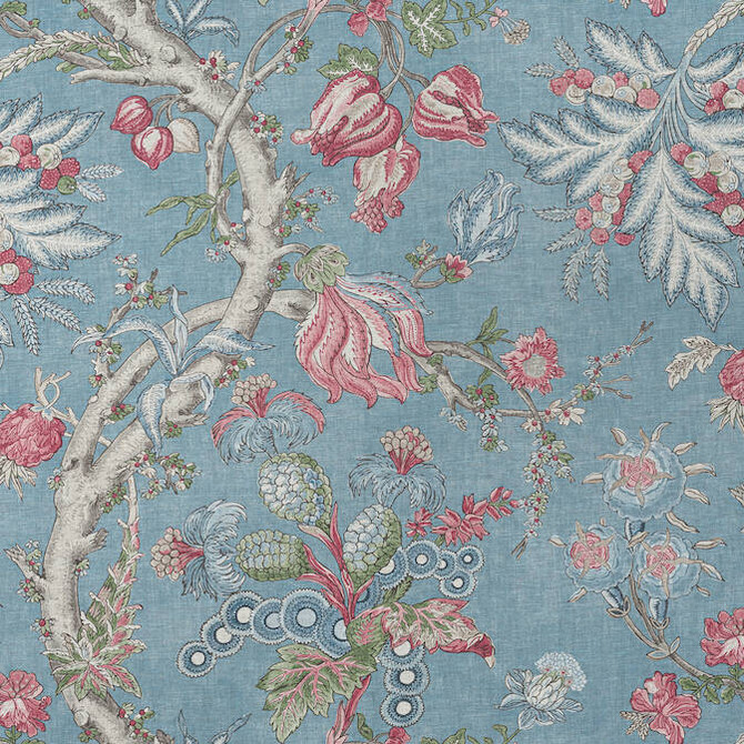 Thibaut Fabric Chatelain Robin's Egg F910847 Fabric 100% Linen UNITED KINGDOM 12000 </p><p>Repeat: V: 26.5 54 - My Fabric Connection -