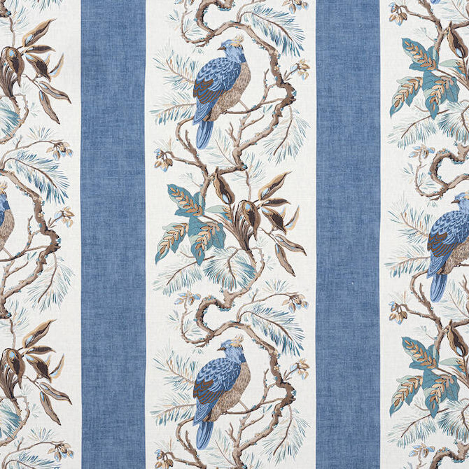 Thibaut Fabric Williamson Blue F910861 Fabric 51% Cotton, 49% Linen UNITED KINGDOM 15000 </p><p>Repeat: V: 17.5 54 - My Fabric Connection -
