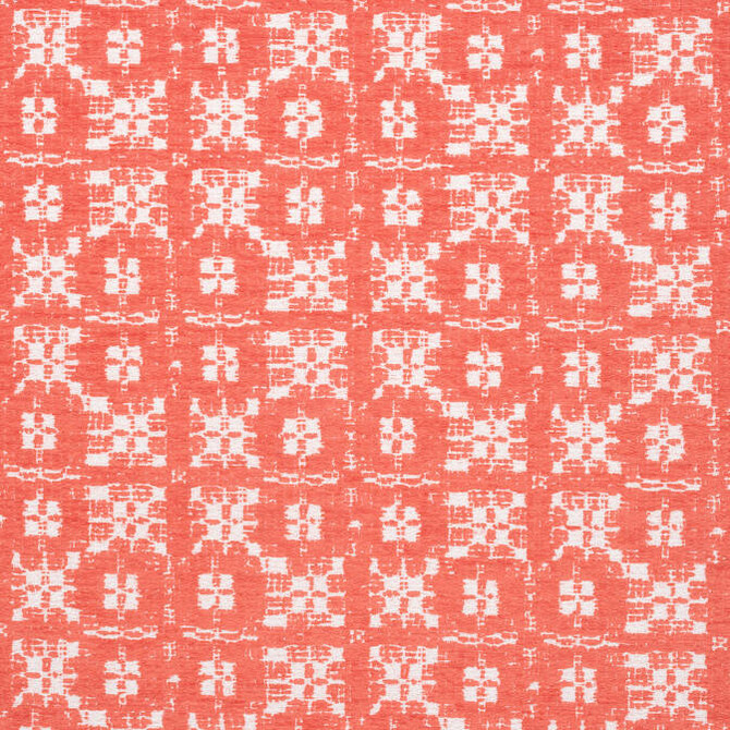 Thibaut Fabric Brimfield Coral W73498 Fabric 100% Polyester (UV) U.S.A. - </p><p>Repeat: V: 6.75 54 - My Fabric Connection -