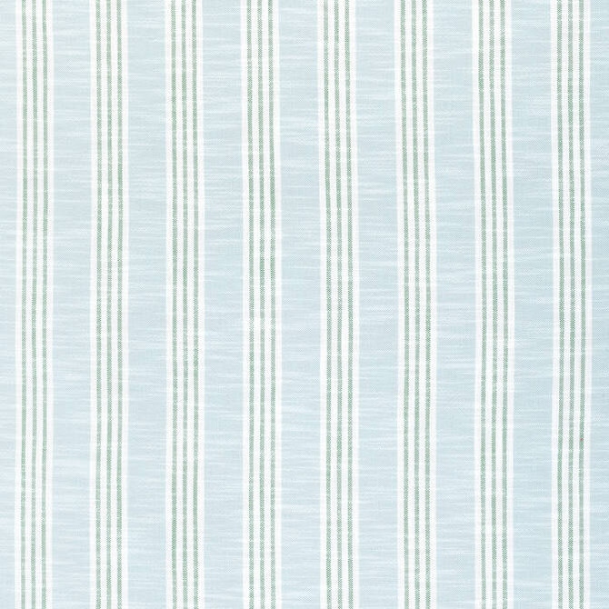 Thibaut Fabric Southport Stripe Seafoam and Kelly Green W73485 Fabric 95% Polyester, 5% Olefin (UV) U.S.A. - </p><p>Repeat: V: 3.5 54 - My Fabric Connection -