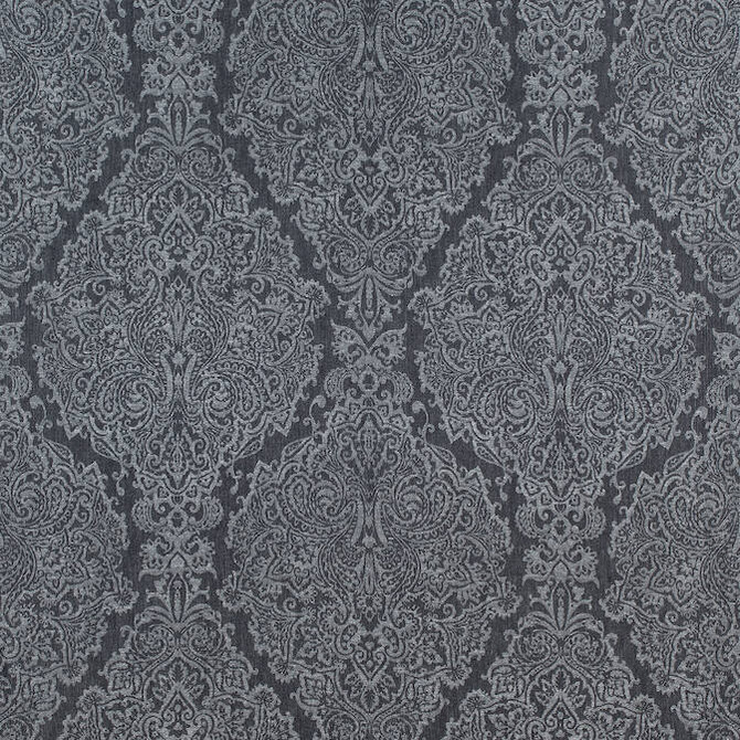 Anna French Fabric Sterling Paisley Charcoal AW73027 Fabric 100% Linen INDIA 9000 </p><p>Repeat: V: 31 54 - My Fabric Connection -