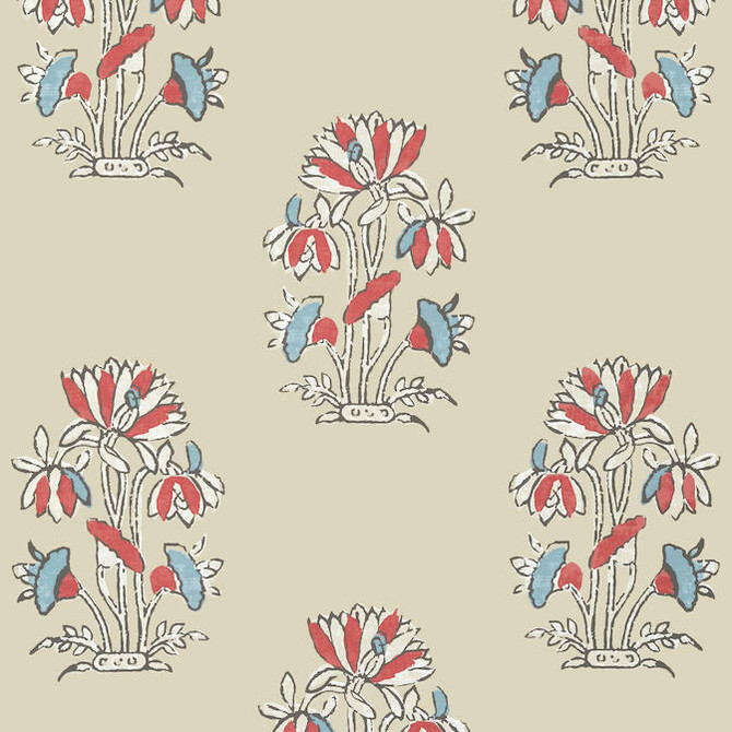 Thibaut Wallpaper Lily Flower Beige and Sunbaked T13206 Wallpaper Wallpaper UNITED STATES - </p><p>Repeat: V: 36 27 - My Fabric Connection -