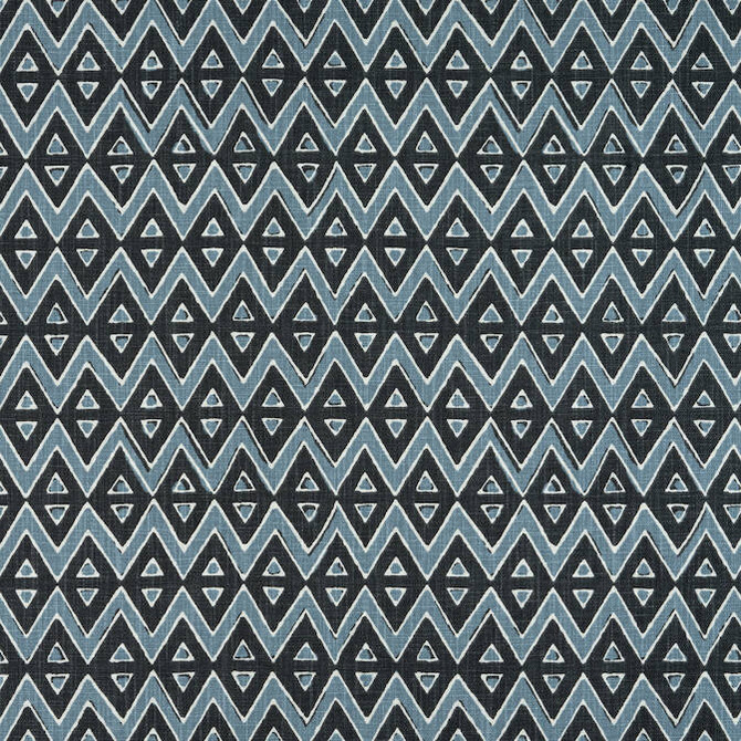 Thibaut Fabric Tiburon Black and Mineral Blue F913233 Fabric 100% Cotton Muslin UNITED STATES - </p><p>Repeat: V: - 54 - My Fabric Connection -