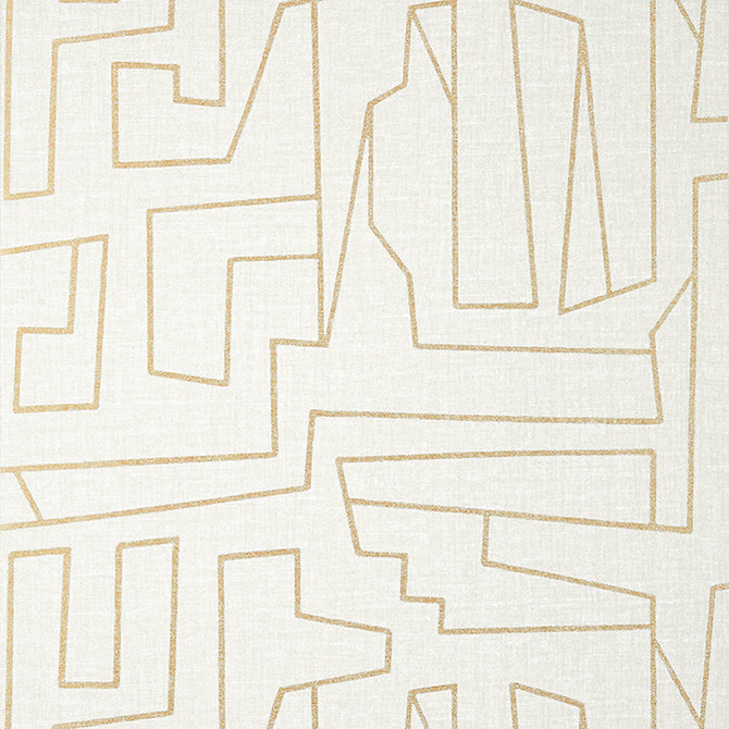Thibaut Wallpaper Matrix Metallic Gold on Beige T41029 Wallpaper Non Woven Wallpaper UNITED STATES - </p><p>Repeat: V: 25.25 27 - My Fabric Connection -