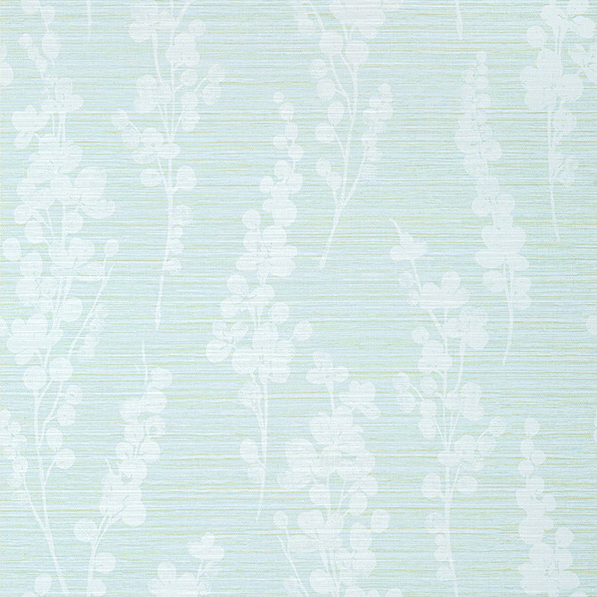 Thibaut Wallpaper Spring Blooms Soft Green and Blue T41051 Wallpaper Non-Woven Vinyl Wallpaper UNITED STATES - </p><p>Repeat: V: 27 27 - My Fabric Connection -