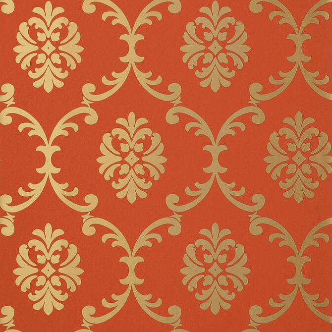 Thibaut Wallpaper Bastille Coral T13037 Wallpaper Non Woven Wallpaper U.S.A. - </p><p>Repeat: V: 18 27 - My Fabric Connection -