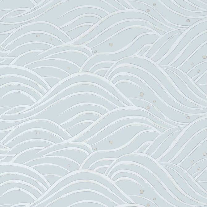 Anna French Wallpaper Waves Spa Blue AT9875 Wallpaper Wallpaper UNITED STATES - </p><p>Repeat: V: 12.75 27 - My Fabric Connection -