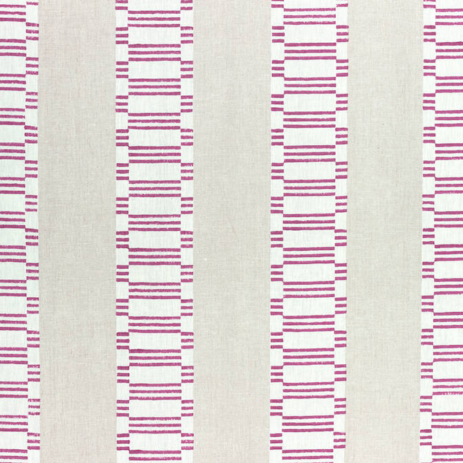 Anna French Fabric Japonic Stripe Fuchsia AF9822 Fabric 100% Linen INDIA 6000 </p><p>Repeat: V: 2 54 - My Fabric Connection -