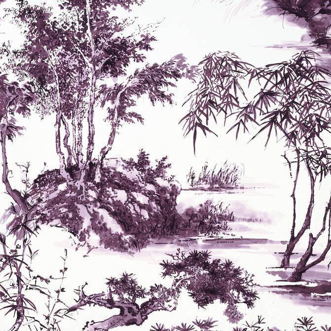 Anna French Fabric Kyoto Eggplant AF9830 Fabric 100% Cotton ITALY 10000 </p><p>Repeat: V: 45.25 54 - My Fabric Connection -