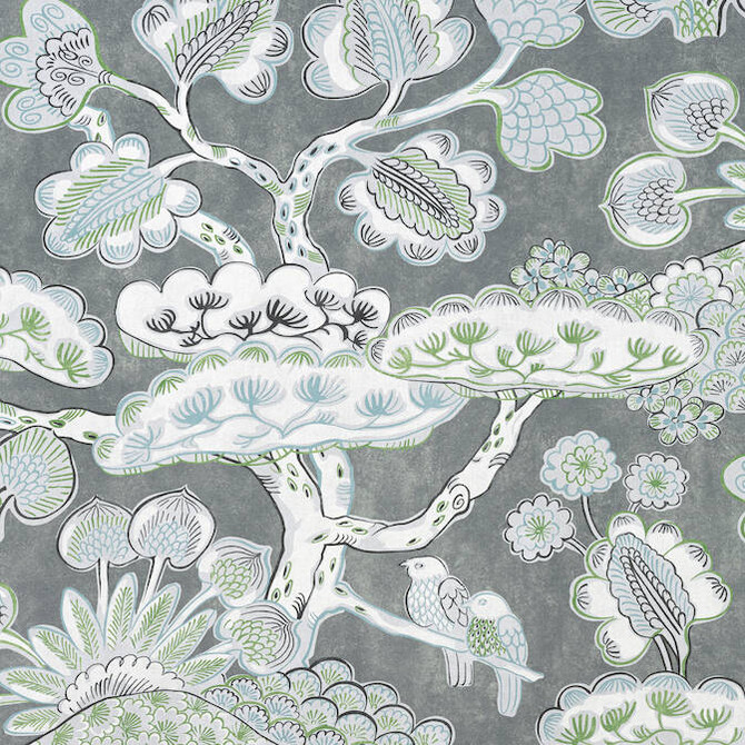 Anna French Fabric Tree House Grey AF9864 Fabric 100% Cotton UNITED KINGDOM 20000 </p><p>Repeat: V: 34.75 54 - My Fabric Connection -