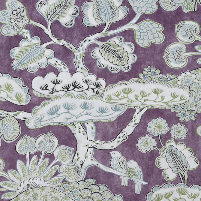 Anna French Fabric Tree House Eggplant AF9865 Fabric 100% Cotton UNITED KINGDOM 20000 </p><p>Repeat: V: 34.75 54 - My Fabric Connection -