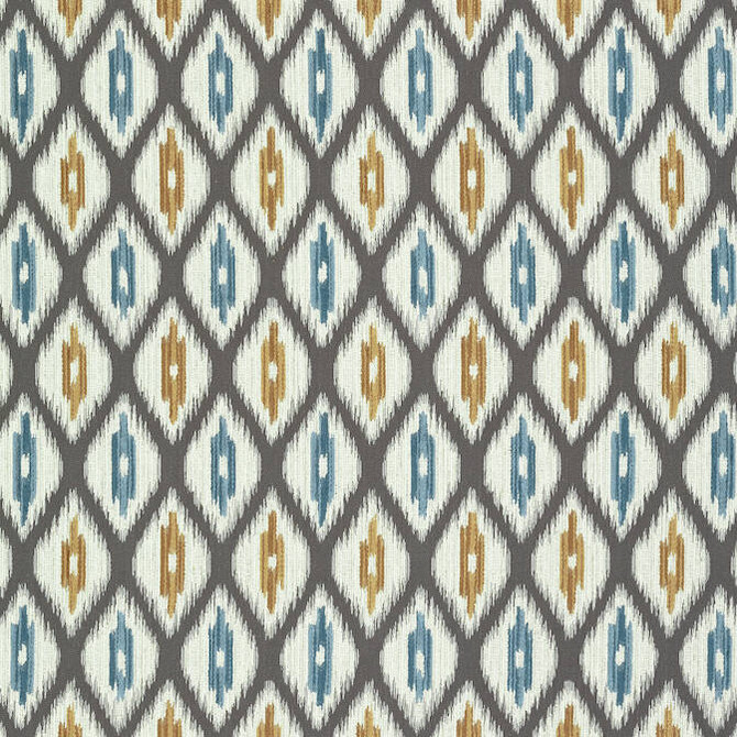 Thibaut Fabric Rajah Charcoal W73364 Fabric 51%Poly,29%Ray,17%Cot,3%Flx-AB U.S.A. - </p><p>Repeat: V: 14.25 54 - My Fabric Connection -