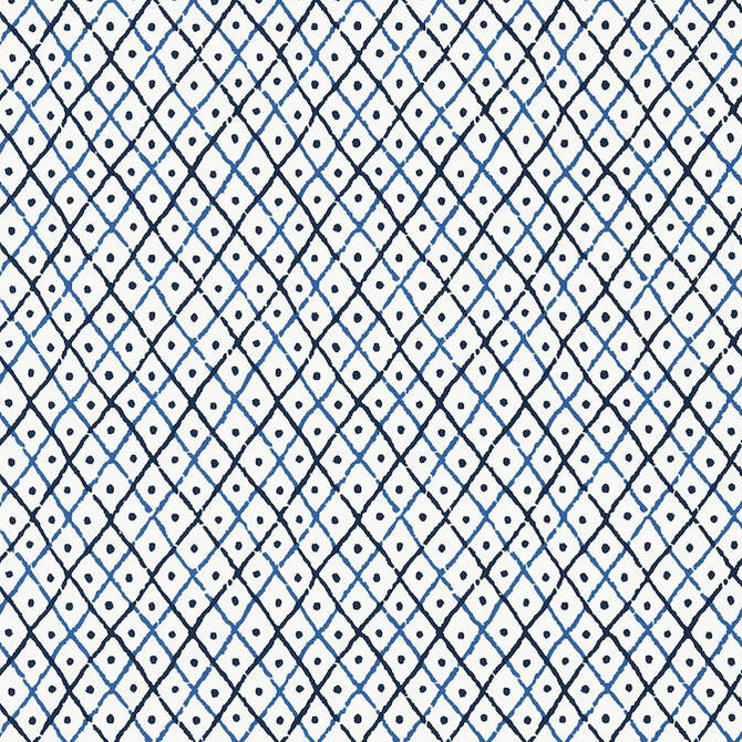 Anna French Wallpaper Mini Trellis Blue AT78750 Wallpaper Non Woven Wallpaper U.S.A. - </p><p>Repeat: V: 4.25 27 - My Fabric Connection -