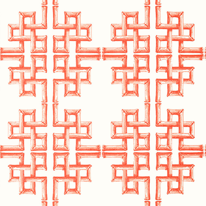 Thibaut Wallpaper Boca Bamboo Coral T13904 Wallpaper Non Woven Wallpaper UNITED KINGDOM - </p><p>Repeat: V: 12.75 27 - My Fabric Connection -