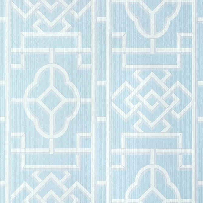 Thibaut Wallpaper Gateway Spa Blue T13311 Wallpaper Non-Woven Vinyl Wallpaper UNITED STATES - </p><p>Repeat: V: 27 27 - My Fabric Connection -