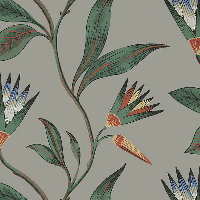Anna French Wallpaper Cleo Vine Charcoal AT9616 Wallpaper Non Woven Wallpaper U.S.A. - </p><p>Repeat: V: 25.25 27 - My Fabric Connection -