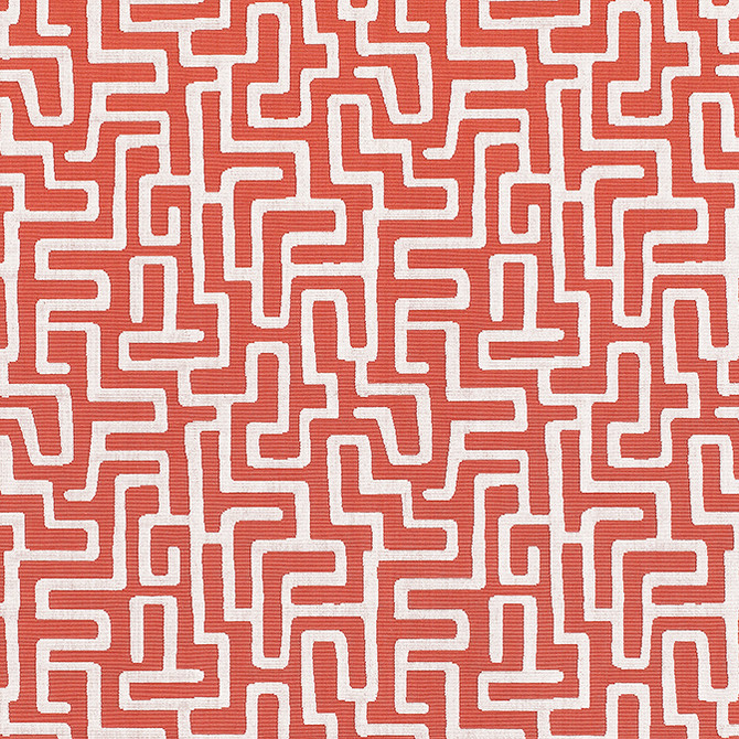 Thibaut Fabric Terrace Lane Coral W742029 Fabric 100% Cotton INDIA 50000 </p><p>Repeat: V: 12.5 54 - My Fabric Connection -