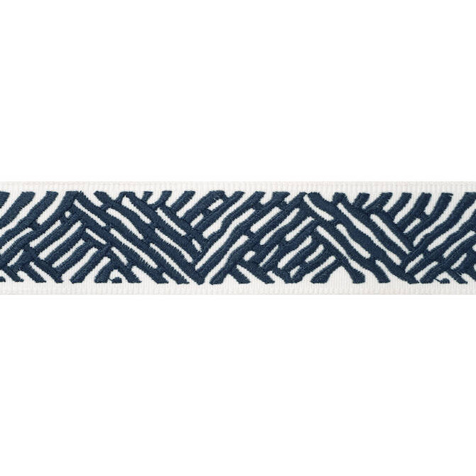Thibaut Fabric Cobble Hill Tape Navy E12015 Fabric 65% Cotton, 35% Spun Poly INDIA - </p><p>Repeat: V: 7.62 2 - My Fabric Connection -