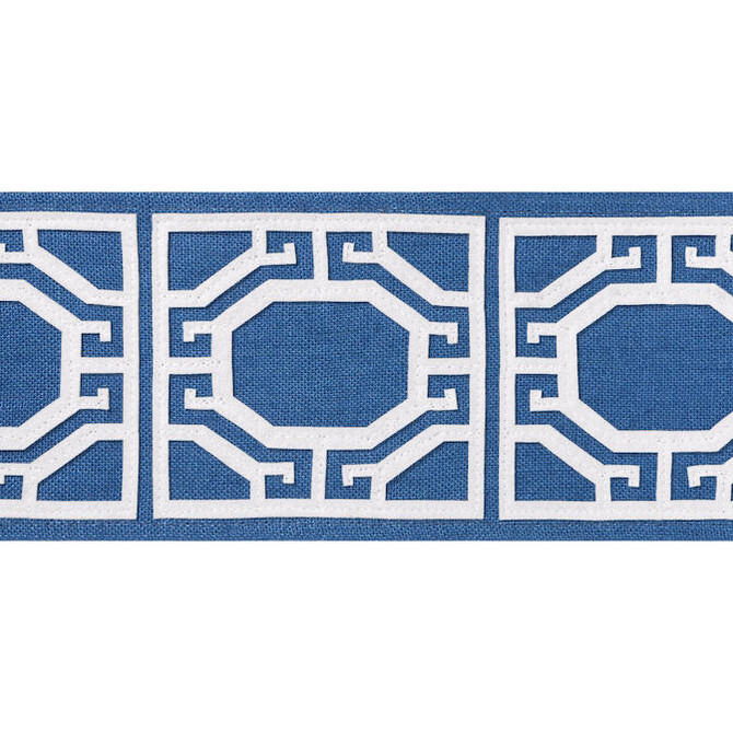 Thibaut Fabric Gate Applique Tape Bermuda E12004 Fabric 80% Linen, 20% Polyester INDIA - </p><p>Repeat: V: 4.12 3.87 - My Fabric Connection -