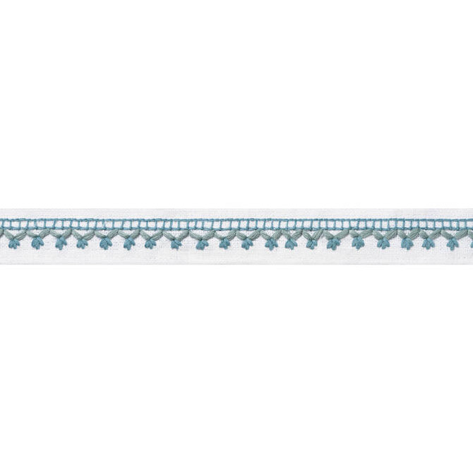 Thibaut Fabric Brigette Tape Ocean E12120 Fabric 70% Cotton, 30% Poly INDIA - </p><p>Repeat: V: 0.5 1 - My Fabric Connection -