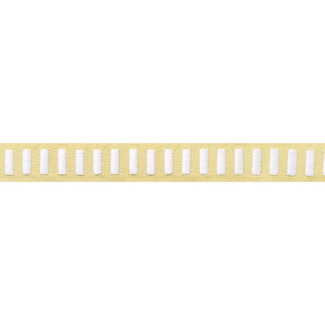 Thibaut Fabric Dash Tape White on Sunshine E12125 Fabric 90% Cotton, 10% Polyester INDIA - </p><p>Repeat: V: 0.5 1 - My Fabric Connection -