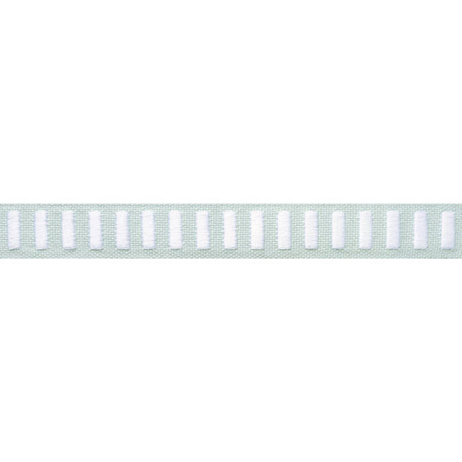 Thibaut Fabric Dash Tape White on Mist E12128 Fabric 90% Cotton, 10% Polyester INDIA - </p><p>Repeat: V: 0.5 1 - My Fabric Connection -