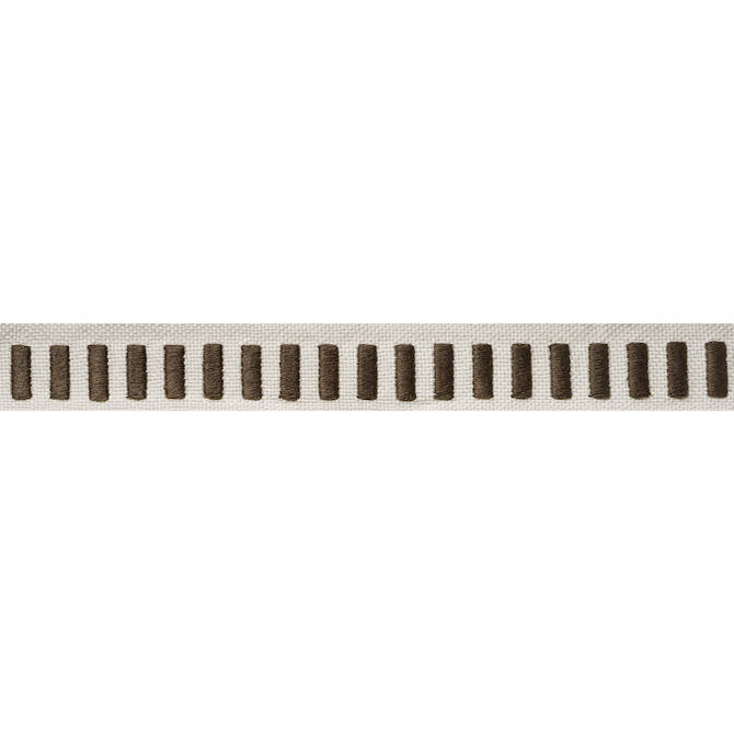 Thibaut Fabric Dash Tape Chocolate on Linen E12138 Fabric 90% Cotton, 10% Polyester INDIA - </p><p>Repeat: V: 0.5 1 - My Fabric Connection -