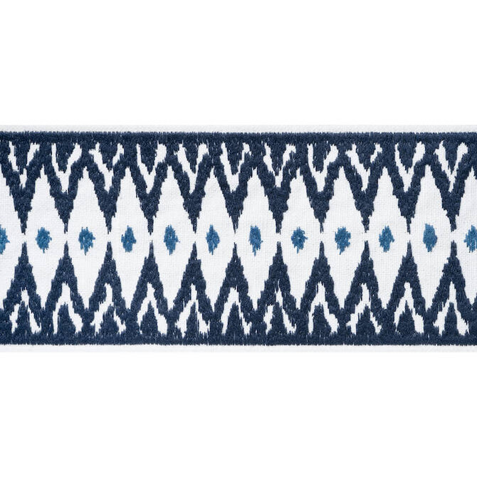 Thibaut Fabric Delmont Tape Navy E12047 Fabric 40% Linen, 30% Cotton, 30% Poly INDIA - </p><p>Repeat: V: 4.5 4 - My Fabric Connection -