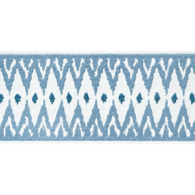 Thibaut Fabric Delmont Tape Sky E12049 Fabric 40% Linen, 30% Cotton, 30% Poly INDIA - </p><p>Repeat: V: 4.5 4 - My Fabric Connection -