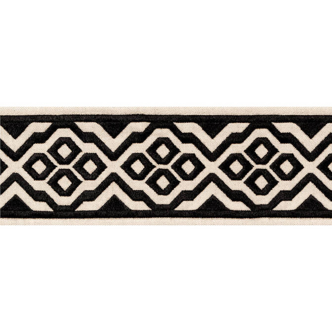 Thibaut Fabric Belinda Tape Onyx E12186 Fabric 54% Cotton, 36% Linen, 10% Spun Poly INDIA - </p><p>Repeat: V: 2.5 2.875 - My Fabric Connection -