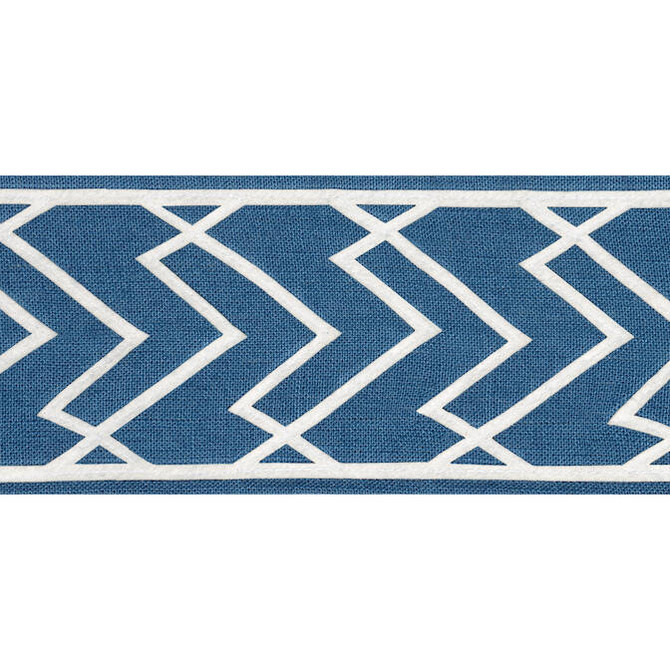 Thibaut Fabric Summit Applique Tape Bermuda E12215 Fabric 75% Linen, 25% Polyester INDIA - </p><p>Repeat: V: 2.5 4 - My Fabric Connection -