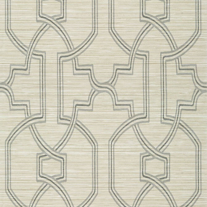 Thibaut Wallpaper Promenade Linen T278 Wallpaper Non-Woven Vinyl Wallpaper U.S.A. - </p><p>Repeat: V: 21 27 - My Fabric Connection -