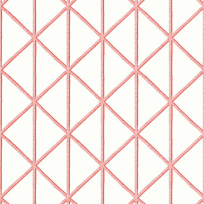 Thibaut Wallpaper Box Kite Coral T10137 Wallpaper Wallpaper U.S.A. - </p><p>Repeat: V: 8.37 27 - My Fabric Connection -