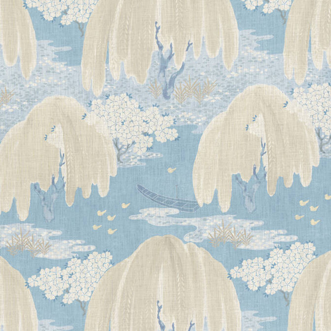 Anna French Fabric Willow Tree Soft Blue AF23108 Fabric 82% Viscose, 18% Linen SCOTLAND 20000 </p><p>Repeat: V: 25.75 54 - My Fabric Connection -
