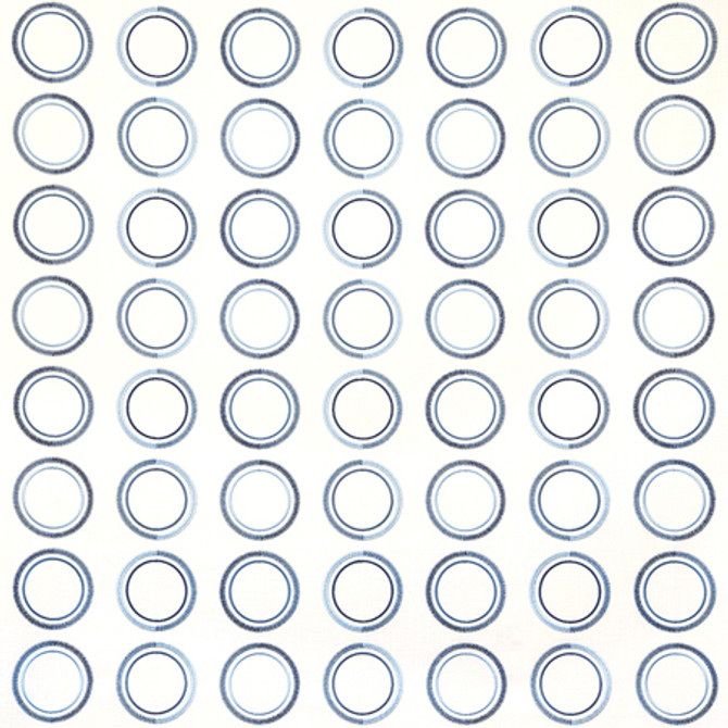 Carole Fabric In The Ring Bluestone Blue Crush Base: 52% Polyester, 48% Cotton Embr: 100% Polyester India 9 1/4" V, 10 3/4" H 52 1/2"" - My Fabric Connection -