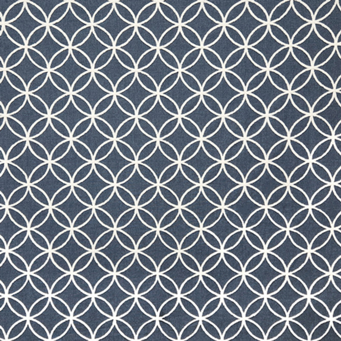Carole Fabric Instant Connection Denim Blue Crush 100% Polyester India 4 1/2" V, 4 1/2" H 53"" - My Fabric Connection -
