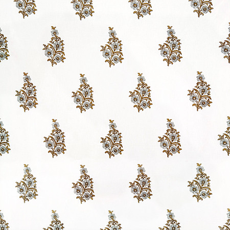 Carole Fabric Beauty And Charm Bronze First Impressions 60% Cotton, 40% Linen India 15 1/4" V, 5" H HD 51" - My Fabric Connection -