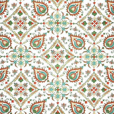 Carole Fabric Faux Show Multi First Impressions 100% Cotton India 25 1/4" V, 13 1/2" H HD 54" - My Fabric Connection -