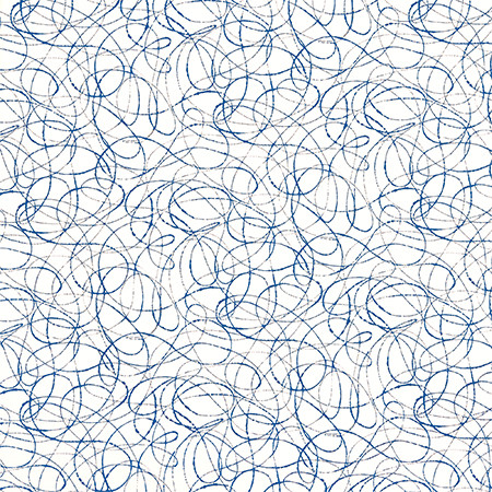 Carole Fabric Favorite Color Marine Hidden Treasure 100% Cotton Spain 13 1/2" V, 13 1/2" H HD 54" - My Fabric Connection -