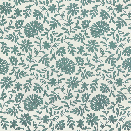 Carole Fabric Love Language Teal Misty Glen Base: 52% Polyester, 48% Cotton Embr: 100% Viscose India 18 7/8" V, 17" H 51"" - My Fabric Connection -