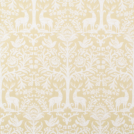 Carole Fabric Deer Ridge Antique Moonstone 84% Polyester, 16% Cotton India 32 1/4" V, 13 1/4" H 54.5" - My Fabric Connection -