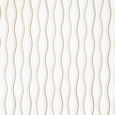 Carole Fabric Cross The Line Birch Neutral Ground Base: 72% Polyester, 28% Cotton Embr: 100% Viscose India 9 1/2" V, 4 3/4" H 52"" - My Fabric Connection -